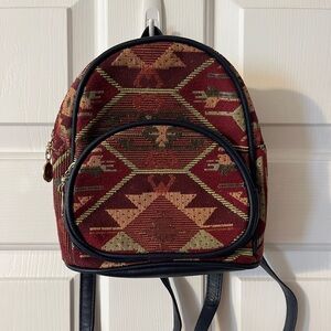 Tribal Pattern Mini Backpack